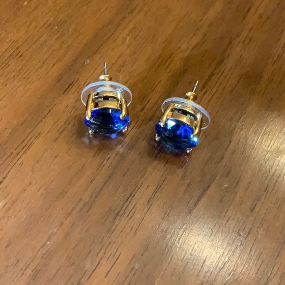 Kate Spade Gold and Blue Studs - Picture 2 of 3